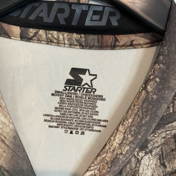 Starter Dri Fit Camo Shirt Mens Small Long Sleeve - Picture 3 of 7